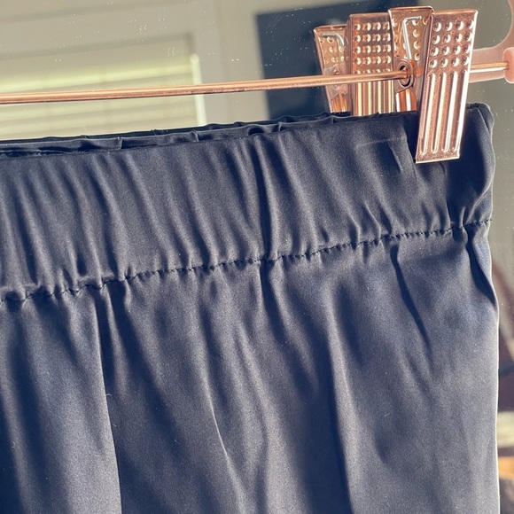 The Kooples 100% Silk Long Black Lace Hem Midi Skirt NWT - Picture 6 of 11